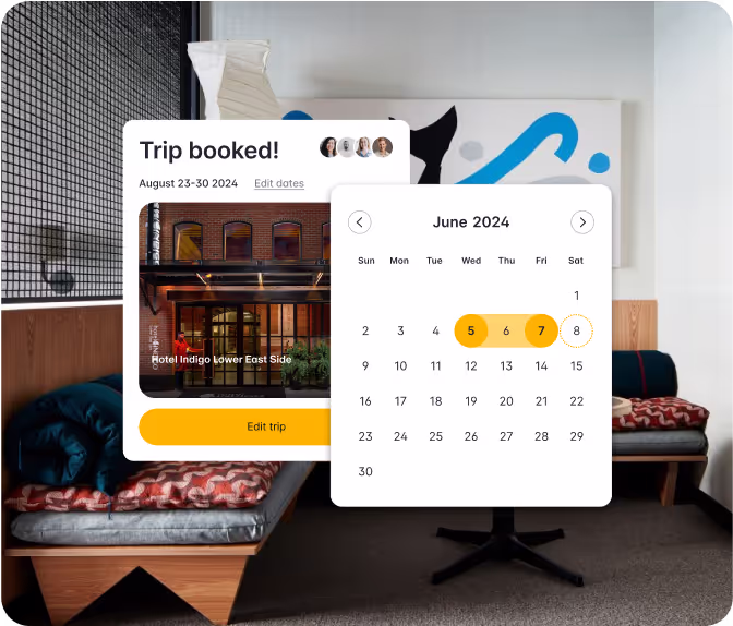 Picking dates for a booking