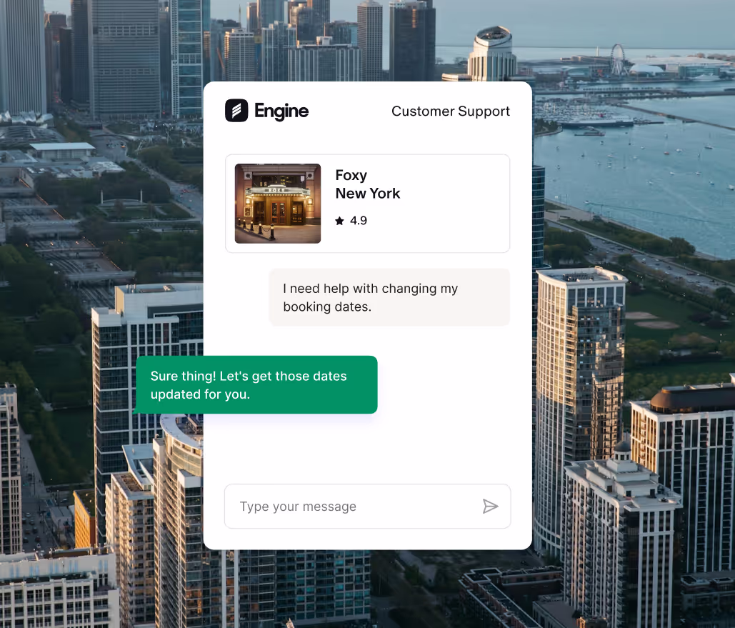 A user requesting a date change in a chat with a customer support agent