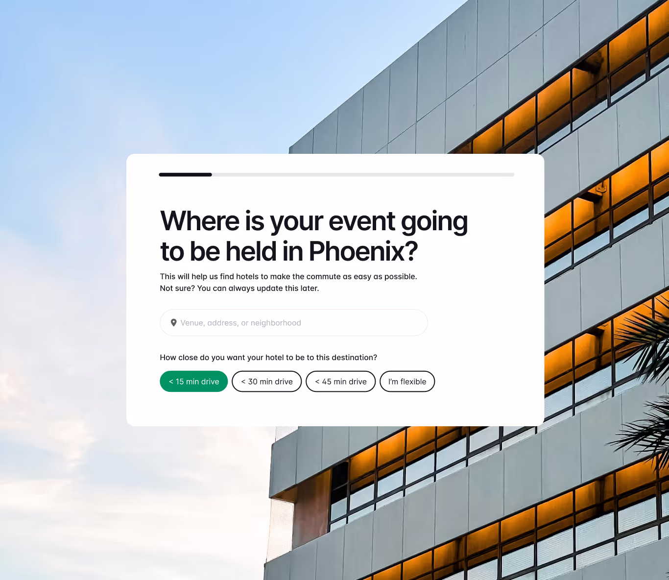 Select event location